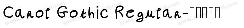 Carol Gothic Regular字体转换